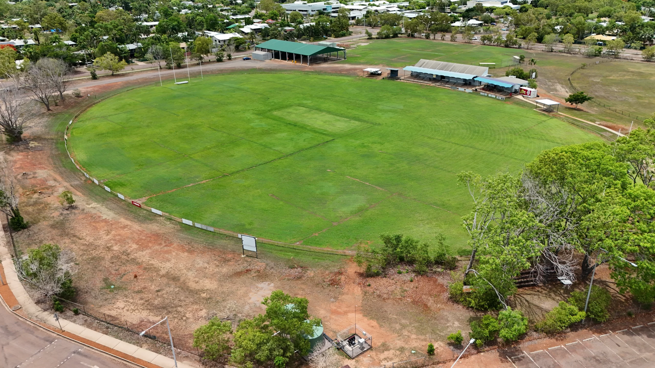 Tracy Village Oval after new irrigation system | think water darwin