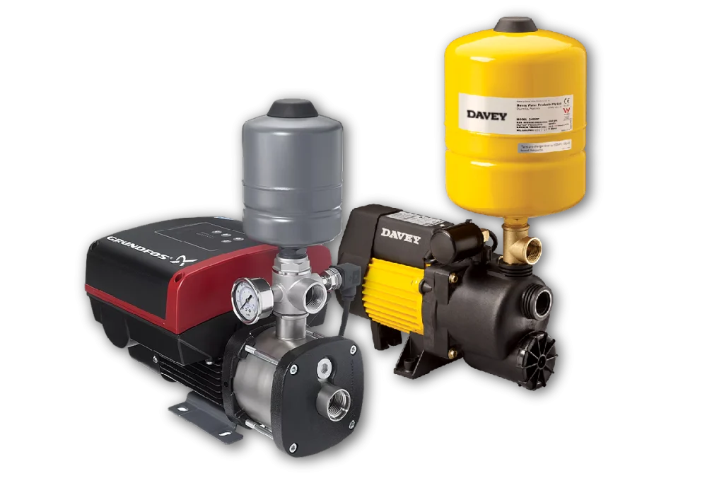grundfos and davey water pressure pump